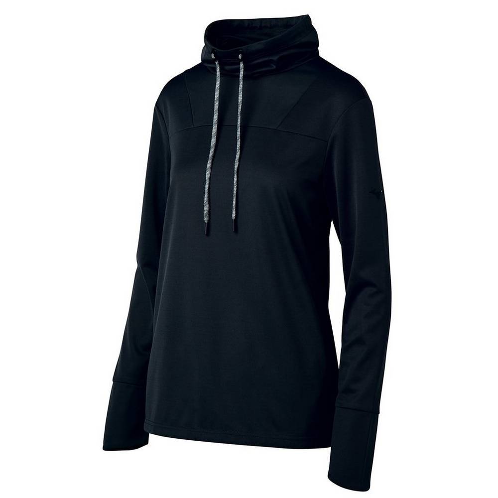 Mizuno April Ross Funnel Neck - Bayan Pullover - Siyah Türkiye (UZWAEM-486)